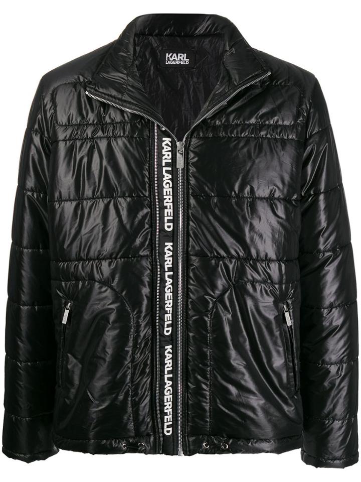Karl Lagerfeld Logo Stripe Jacket - Black