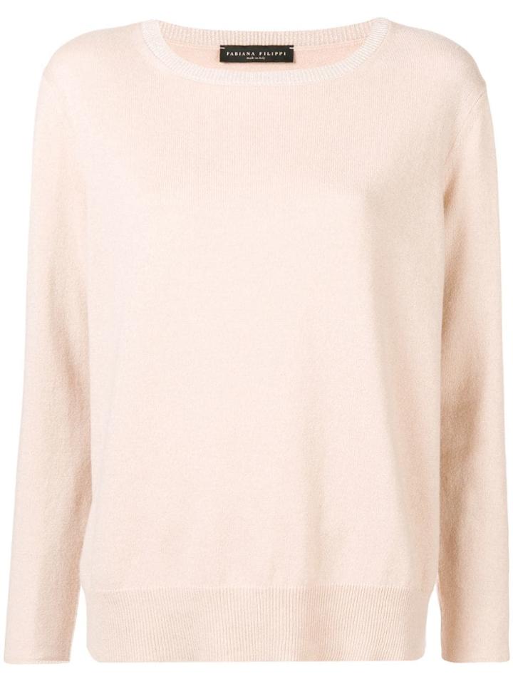 Fabiana Filippi Long-sleeve Fitted Sweater - Neutrals