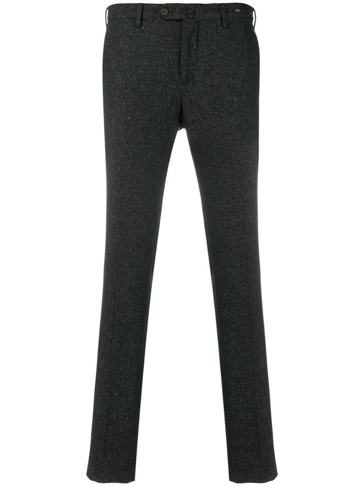 Pt01 Tailored Tweed Trousers - Black