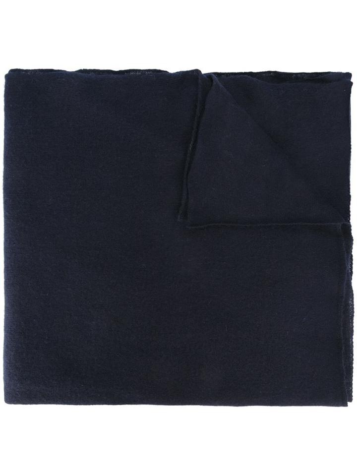 Liska Knitted Scarf, Women's, Blue, Silk/cashmere