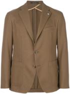 Tagliatore Slim Fit Single Breasted Blazer - Brown