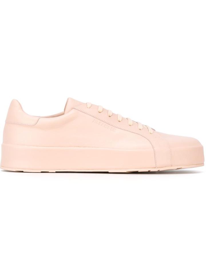 Jil Sander Classic Lace-up Sneakers, Women's, Size: 39, Pink/purple, Leather/rubber