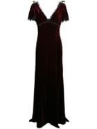 Dolce & Gabbana Lace Trimmed Gown - Red