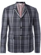 Thom Browne Checked Blazer, Men's, Size: 1, Grey, Wool/cupro