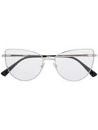 Moschino Eyewear Cat-eye Frame Glasses - Silver