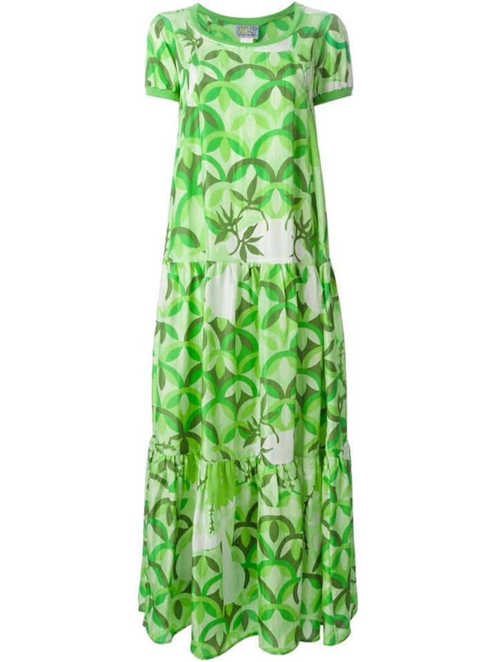 Walter Van Beirendonck Vintage 'hi-sci-fi' Flared Dress - Green