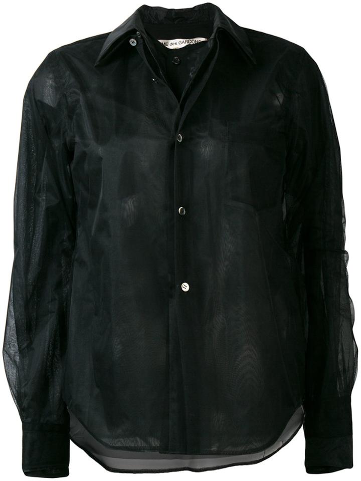 Comme Des Garçons Sheer Shirt - Black