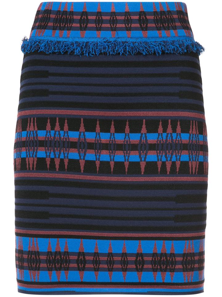 Ronny Kobo Fitted Knit Mini Skirt - Blue