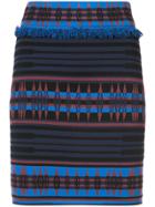 Ronny Kobo Fitted Knit Mini Skirt - Blue
