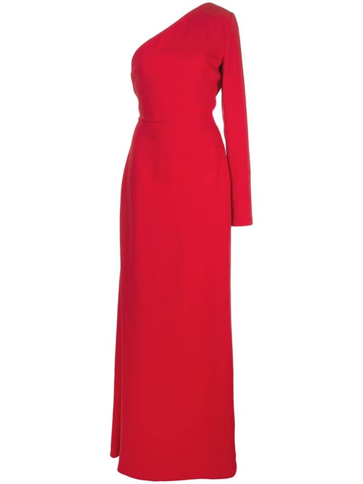Carolina Herrera One-shoulder Silk Gown - Red