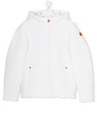 Save The Duck Kids Hooded Padded Jacket - White