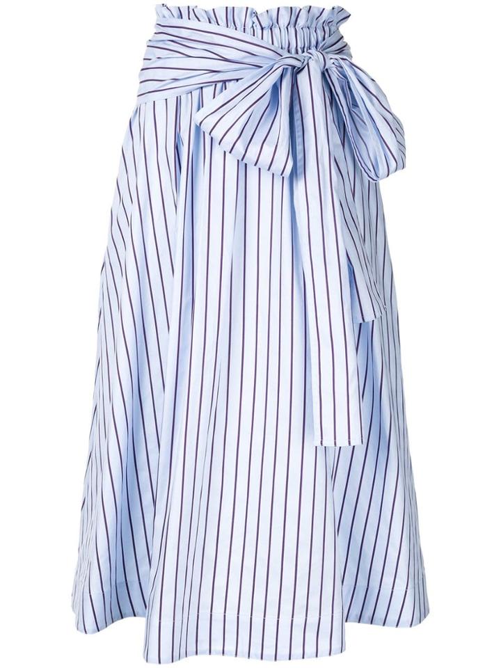 Rosetta Getty Striped Midi Skirt - Blue