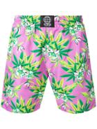 Sss World Corp Floral Print Swim Shorts - Pink