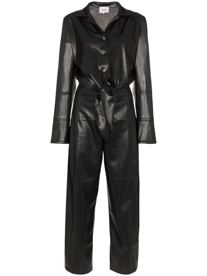 Nanushka Tie-front Jumpsuit - Black
