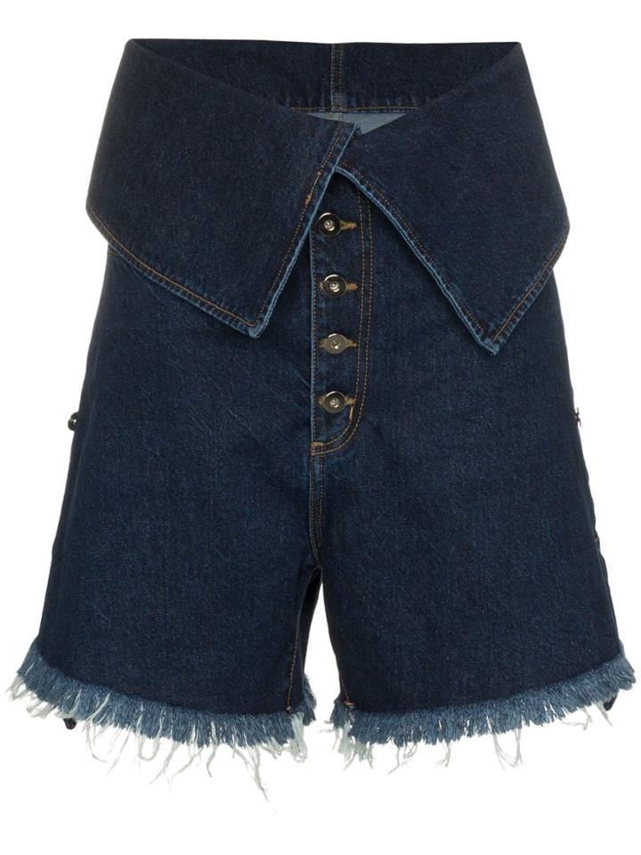 Marques'almeida High-waisted Denim Shorts - Blue