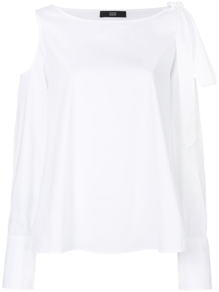 Steffen Schraut Cold Shoulder Shirt - White