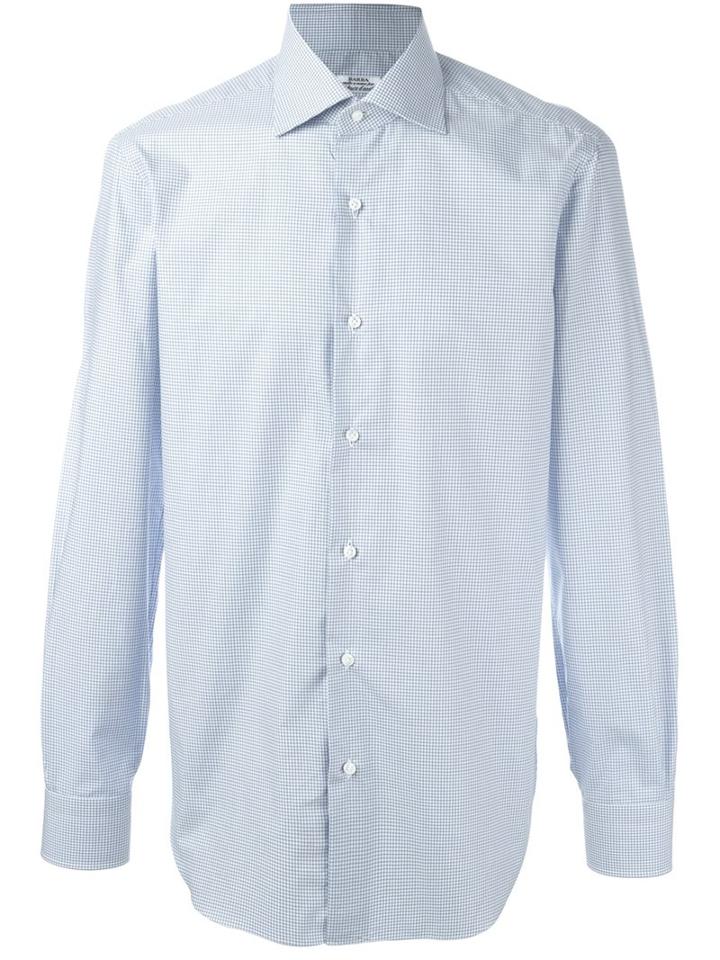 Barba Classic Shirt, Men's, Size: 45, Blue, Cotton