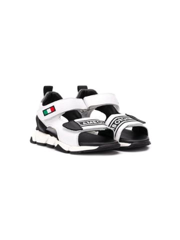 Bumper Lamborghini Touch Strap Sandals - White