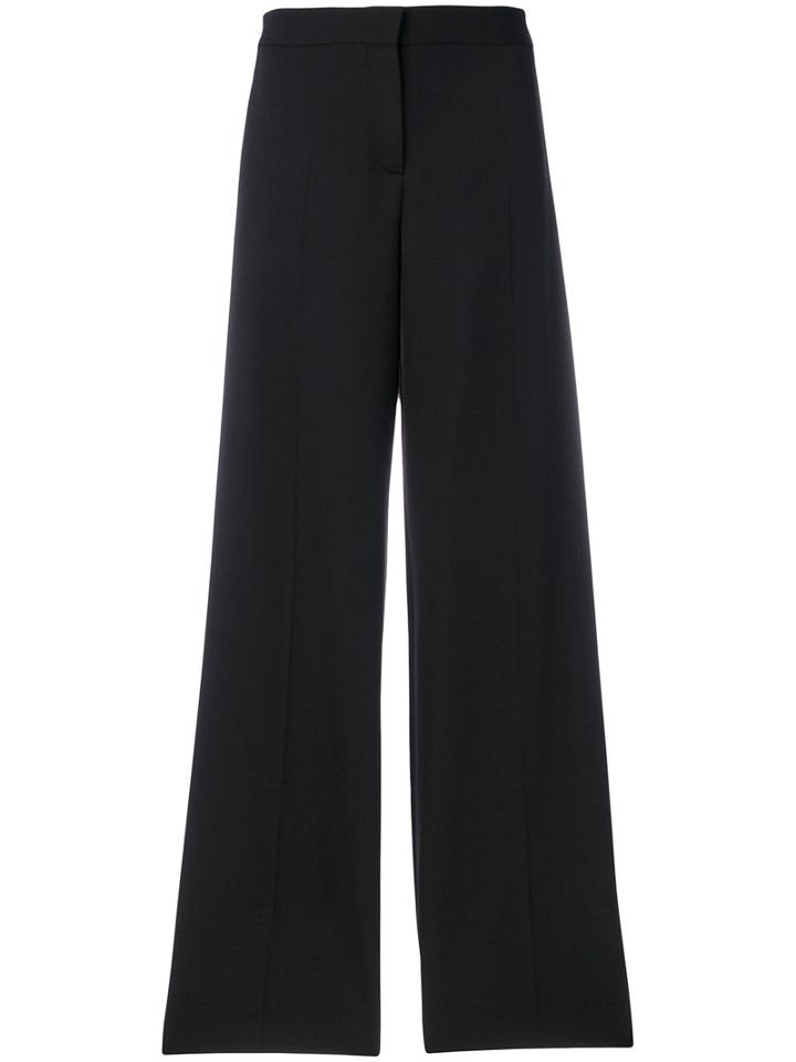 Alexander Mcqueen - Flared Tailored Trousers - Women - Cupro/virgin Wool - 44, Black, Cupro/virgin Wool