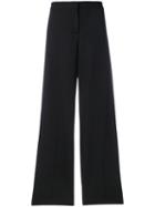 Alexander Mcqueen - Flared Tailored Trousers - Women - Cupro/virgin Wool - 44, Black, Cupro/virgin Wool