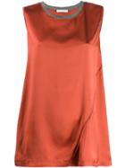 Fabiana Filippi Contrast Neck Top - Orange