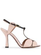 L'autre Chose Circular Front Strap Sandals - Pink