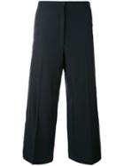 Lemaire - Cropped Trousers - Women - Virgin Wool/cotton/cupro - 38, Blue, Virgin Wool/cotton/cupro
