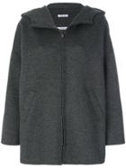 P.a.r.o.s.h. Hooded Zipped Up Coat - Grey