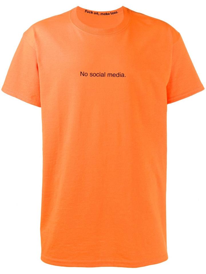 F.a.m.t. 'no Social Media' T-shirt - Orange