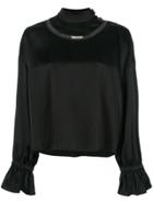 Fendi Cut-out Blouse - Black