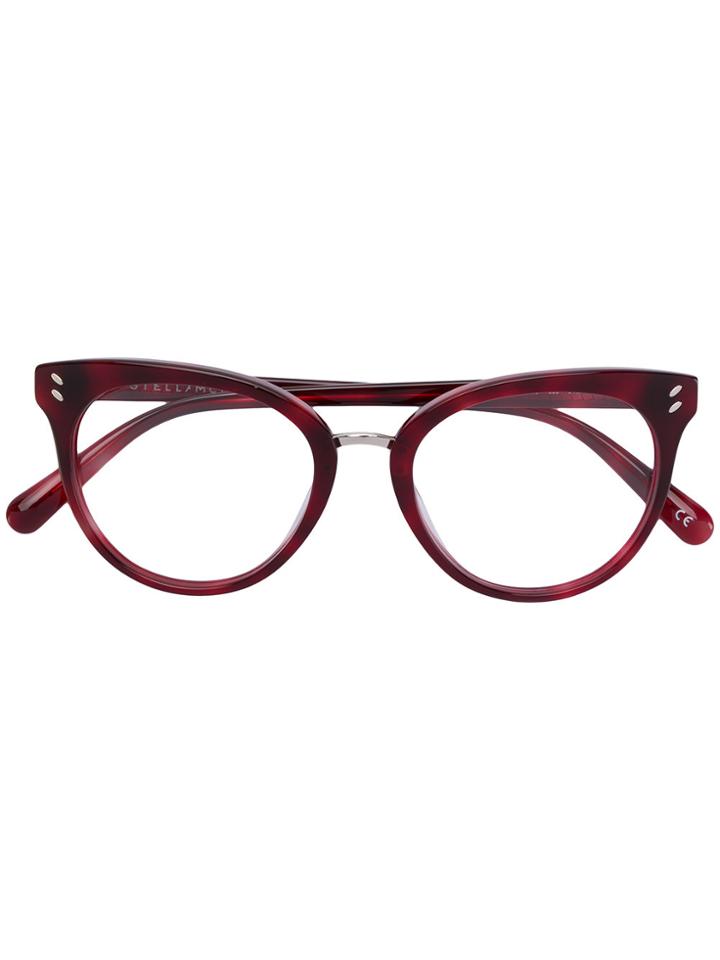 Stella Mccartney Eyewear Round Frame Glasses - Red