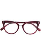 Stella Mccartney Eyewear Round Frame Glasses - Red