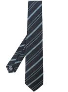 Giorgio Armani Woven Stripe Tie - Blue