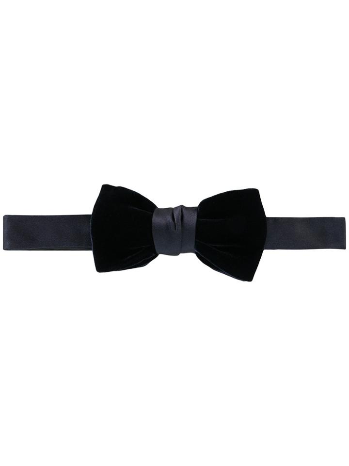 Lanvin Evening Velvet Bow Tie - Blue