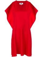Mm6 Maison Margiela Ruffle Shift Dress - Red