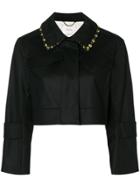 Dorothee Schumacher Embellished Collar Cropped Jacket - Black
