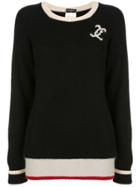 Chanel Vintage Cc Logo Long Sleeve Cashmere Sweater - Black