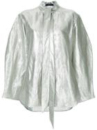 Ellery Palmer Tie Neck Shirt - Metallic