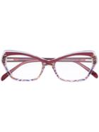 Emilio Pucci - Cat Eye Shaped Glasses - Women - Acetate - One Size, Brown, Acetate