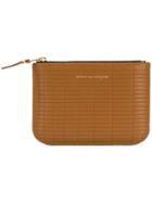 Comme Des Garçons Wallet Logo Embossed Purse - Brown