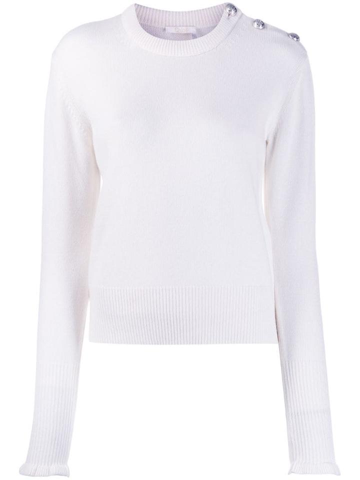 Chloé Cashmere Crew Neck Sweater - White