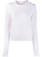 Chloé Cashmere Crew Neck Sweater - White