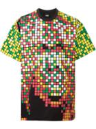 Ktz Pixel Print T-shirt, Men's, Size: Large, Black, Cotton