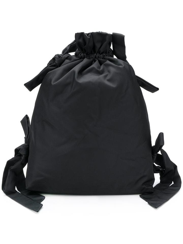 Simone Rocha Drawstring Bucket Tote - Black