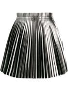 Mm6 Maison Margiela Pleated Short Skirt - Metallic