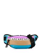 A.p.c. Panelled Twill Sling Bag - Blue