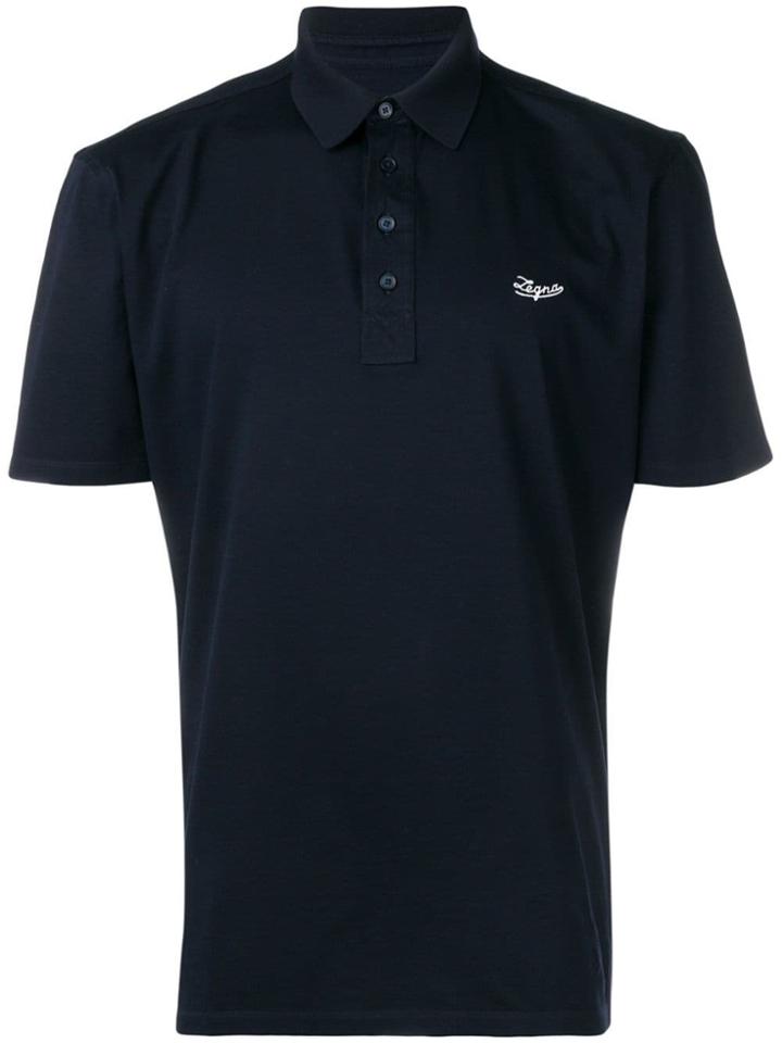 Ermenegildo Zegna Short Sleeved Polo Shirt - Blue