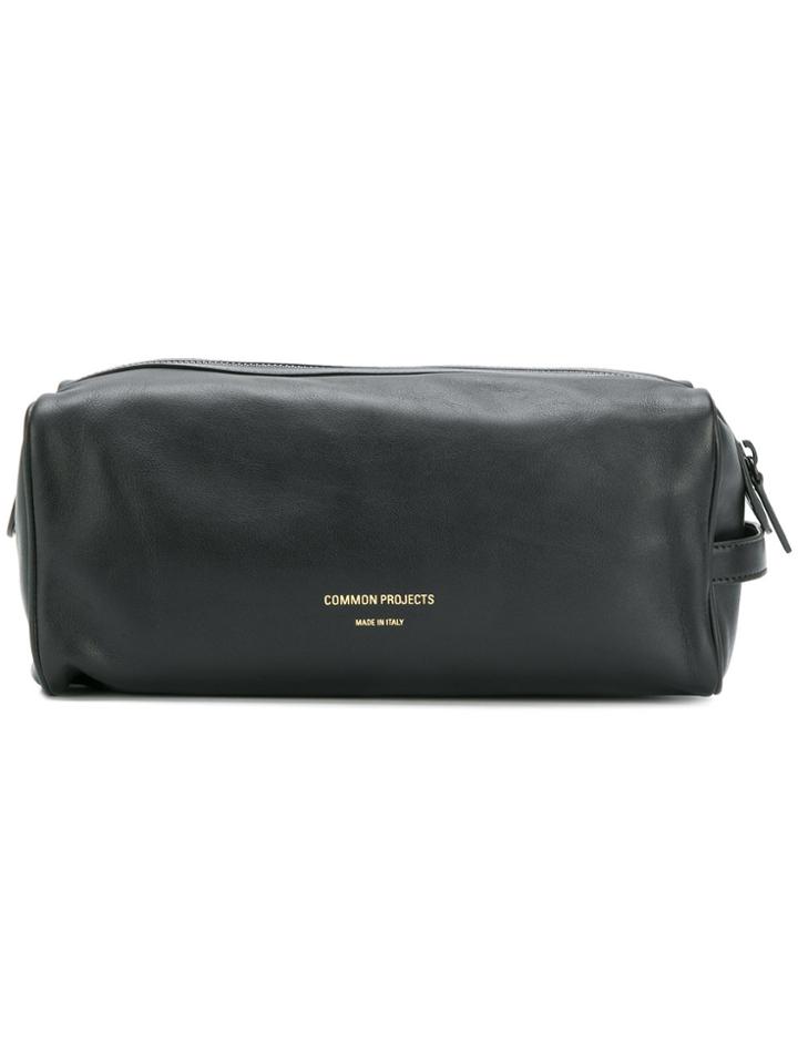 Common Projects Embossed Logo Wash Bag - Black