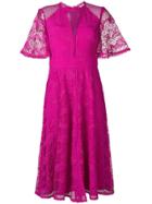 Temperley London Haze Lace Sleeved Dress - Pink