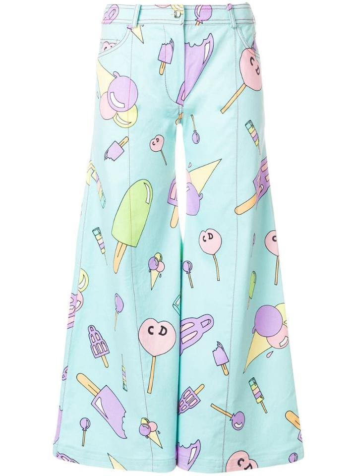Christian Dior Pre-owned Ice Cream Flared Trousers - Blue